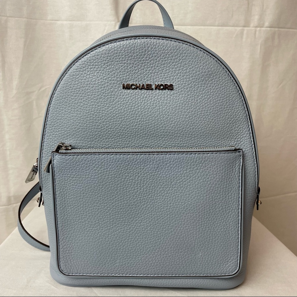 Brand New Michael Kors Adina Backpack Blue - Picture 3 of 7